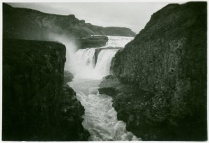 Photograph of Gullfoss taken on one of his expeditions